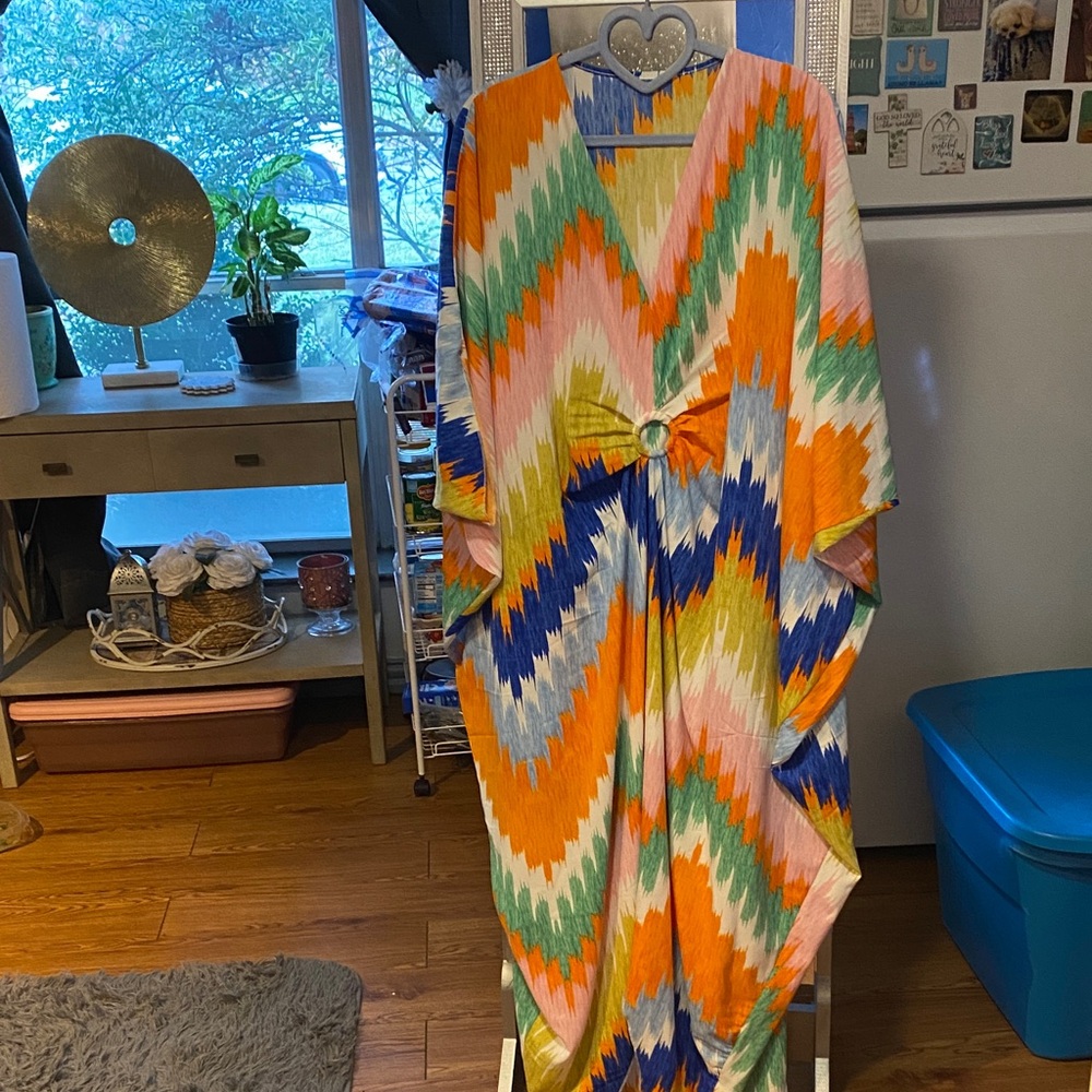 Colorful Chevron Patterned Dress